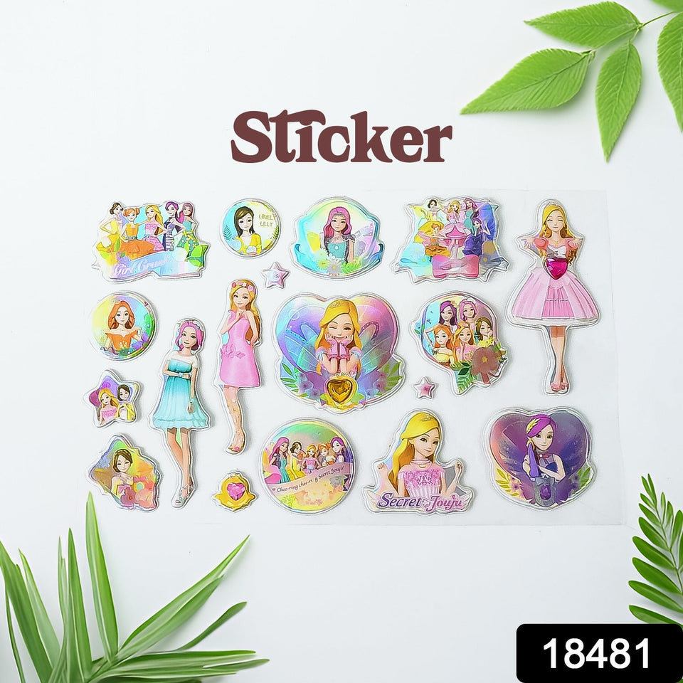 Multipurpose Adhesive 3D Stickers (1 Sheet / 19×12 Cm)