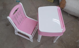 Study Table And Chair Set For Boys And Girls With Small Box Space For Plastic High Quality Study Table (Pink)