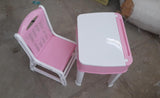 Study Table And Chair Set For Boys And Girls With Small Box Space For Plastic High Quality Study Table (Pink)