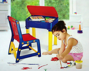 Study Table And Chair Set For Boys And Girls With Small Box Space For Plastic High Quality Study Table (Pink)