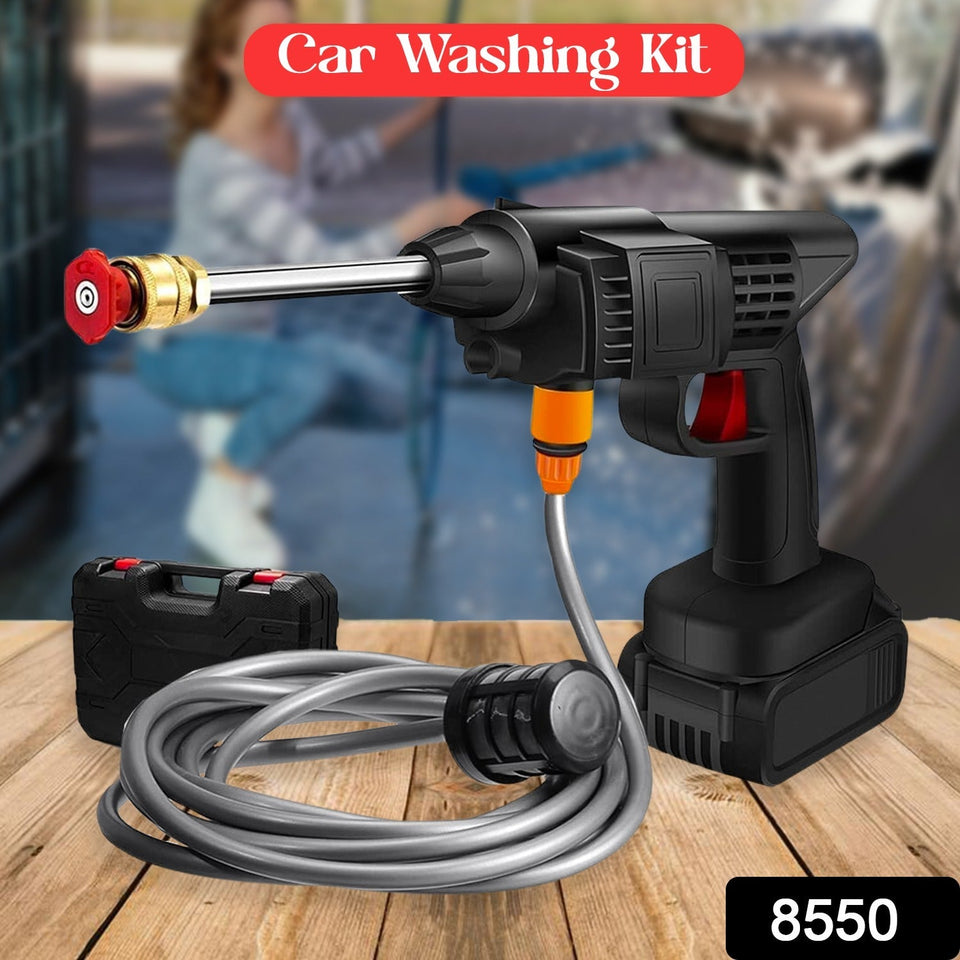 48V Car washing Kit, Portable Pressure Washer with, Rechargeable | Cordless Pressure Washer Gun | Handheld Pressure Washer for Car | Car Washer Gun (Type 1- Single Battery)