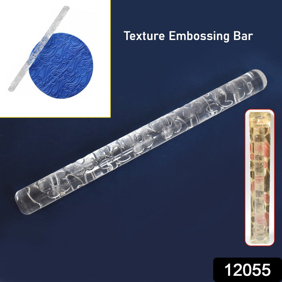 Textured Embossed Acrylic Rolling Pins Fondant Cake Decorating Tools (1 Pc)