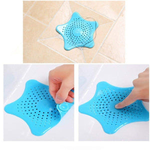 0829 Silicone Star Shaped Sink Filter Bathroom Hair Catcher Drain Strainers For Basin