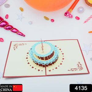 Unique 3D Pop-Up Wishing Card (Birthday): 1 Pc