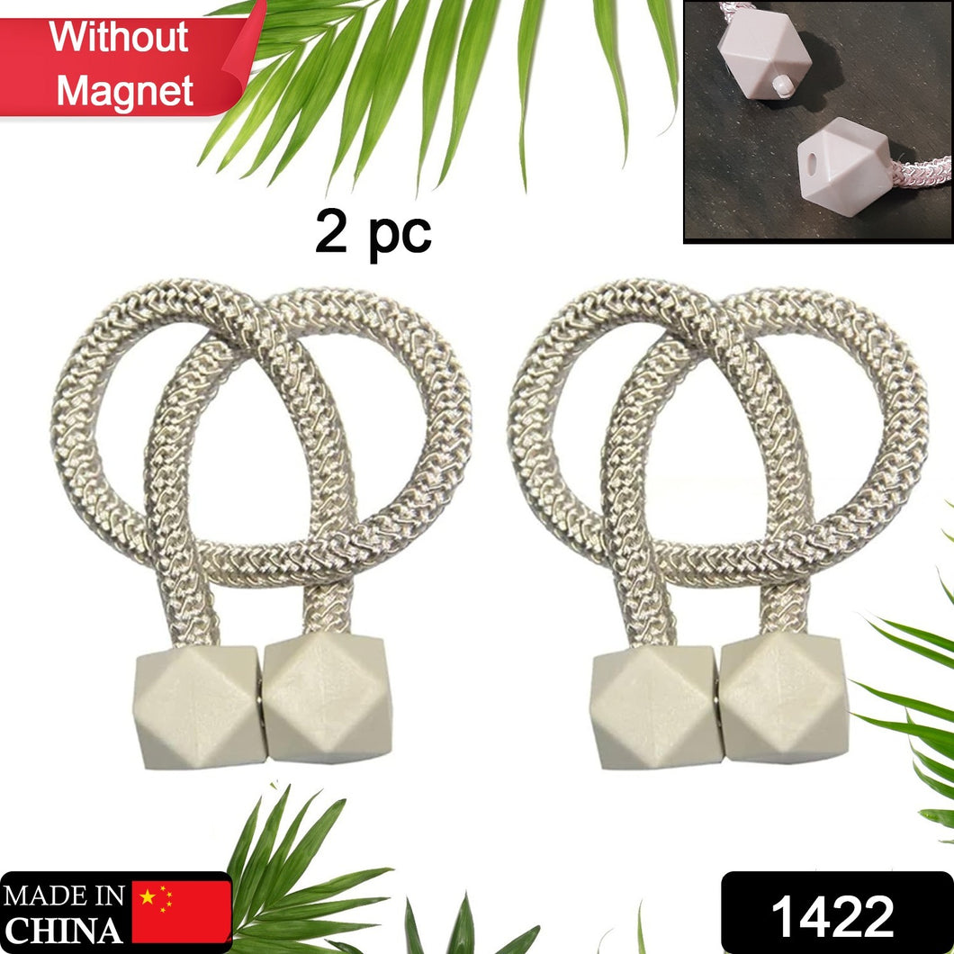 1422 Home Plastic Curtain Tiebacks Straps Buckle Clips Rope Straps Window Curtain Bracket Decoration Pearl Decorative Rope Holdback Holder For Window (2 Pc)