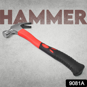 Stainless Claw Hammer with Fiberglass Handle, Shock Resistant, Corrosion Resistant, Rust Proof, Durable, Environmental friendly, 364g, 28cm