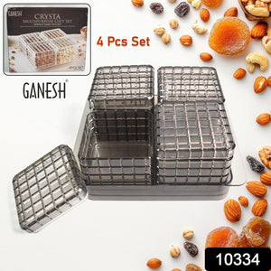 Ganesh Multipurpose Gift Set, Dry fruit (4 Pcs Set / With Tray)