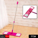 Wet and Dry Cleaning Flat Microfiber Floor Cleaning Mop  Steel Rod Long Handle Dry Mop microfiber mop refill (No include Extra Refill 123cmx47cm)