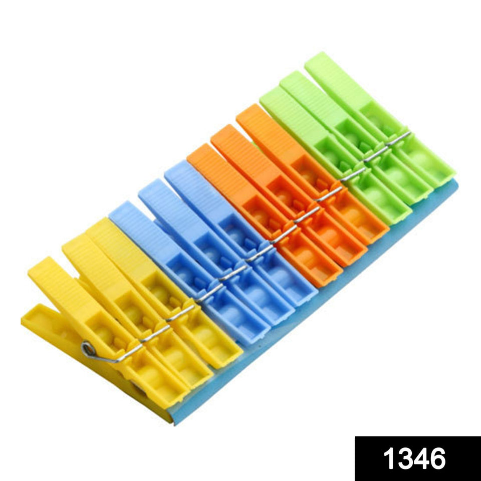 1364 Multipurpose 12 Pcs Cloth Clips (Multicolour)