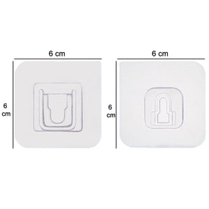 1742 Magic Adhesive Plastic Wall Hooks Heavy Duty Hooks (Pack Of 20)