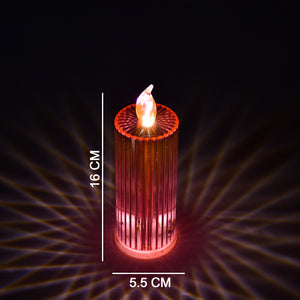 6243 Big Simple Candles For Home Decoration Crystal Candle Lights (Multicolor)