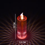 6243 Big Simple Candles For Home Decoration Crystal Candle Lights (Multicolor)