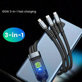 3-in-1 Super Fast Charging Cable 100w