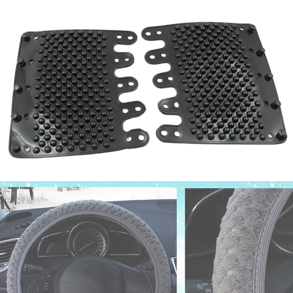 7561 Silicon Car Massage Steering Cover High Quality Silicon Massger Pad Suitable For All Car (2 Pc Set)