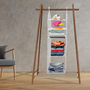 4526 Multipurpose 5 Layer Folding Clothes Storage Rackscloset For Students Wardrobe Shelves Socks Scarf T-shirt Etchanging Organizer Storage Holders  Racks