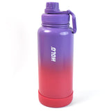 Two Tone Pink Stainless Steel Water Bottle  Copper Coated Vacuum Insulation  Powder Coated  Secure Grip  Leakproof Easy Pour Cap (1000ml)