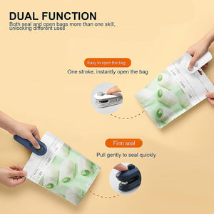 17865 Mini Bag Sealer 2 In 1 Seal  Cutter Heat Sealers Type-c Usb Charging Portable Bag Reseller Handle Food Sealer Sealing Machine For Food Storage Plastic Bags Snacks Keep Food Fresh