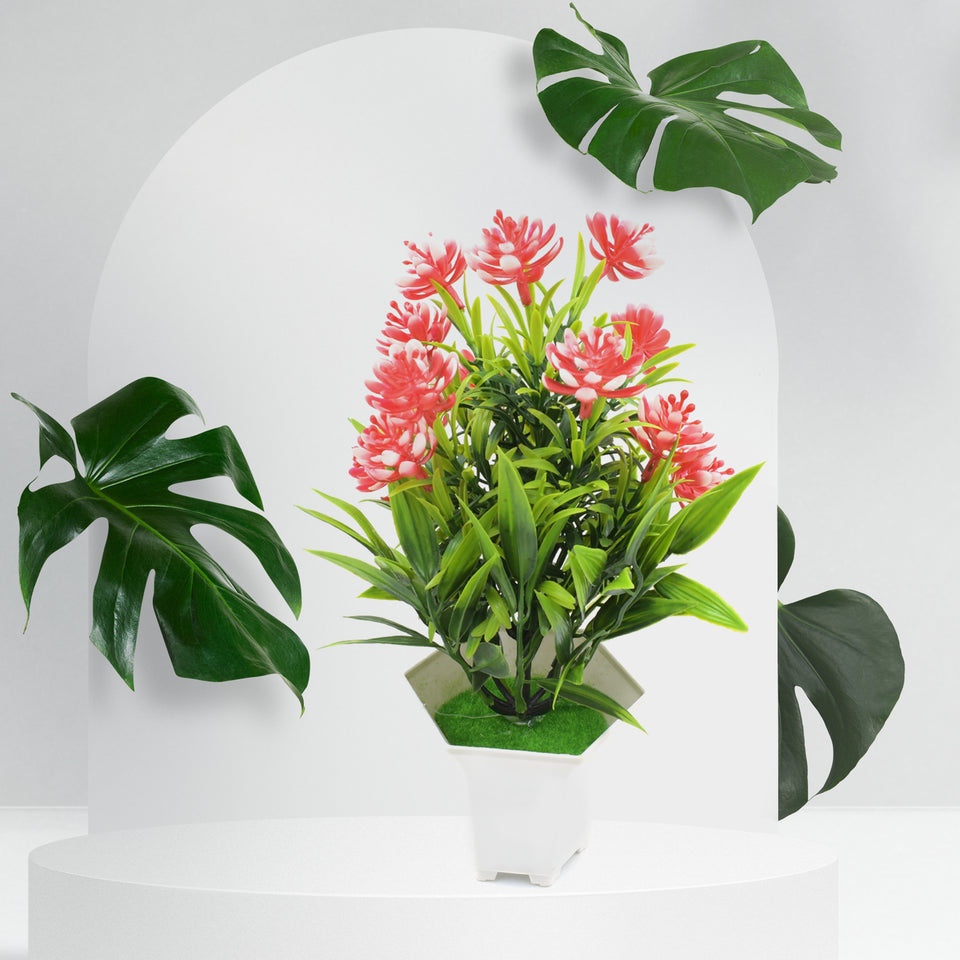 Wild Artificial Flower Plants With Cute Pot  Flower Plant For Home Office Decor  Tabletop And Desk Decoration  Artificial Flower For Balcony Indoor Decor Plants For Living Room (1 Pc)