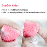 Silicone Body Back Scrubber Double Side Bathing Brush For Skin Deep Cleaning Massage Dead Skin Removal (101 Gm  Medium Size 1pc)