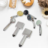 Plastic High Pressure Handheld Shower Head (1 Pc  Mix Design  Size)