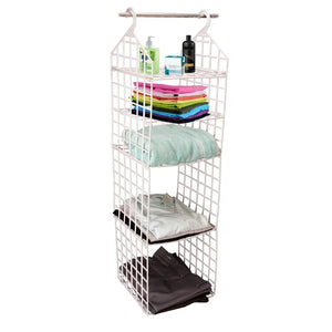 4526 Multipurpose 5 Layer Folding Clothes Storage Rackscloset For Students Wardrobe Shelves Socks Scarf T-shirt Etchanging Organizer Storage Holders  Racks