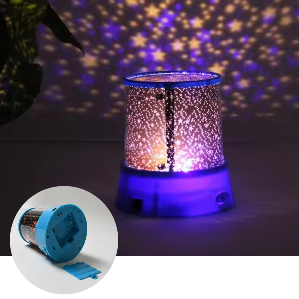 Led Projector Night Light Amazing Lamp 3 Battery Operated Lamps Rotation With The Music Function Master For Kids Bedroom Home Decoration Nightromantic Gift (Battery Not Included  1 Pc)