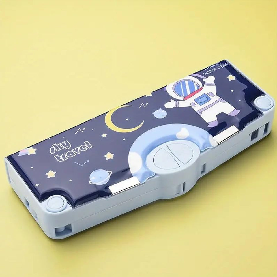 0052 Multifunctional Pencil Box For Kids Space Pencil Box For Boys Kids Pencil Box For Boys  Girls Magnetic Pencil Box For Boys Pop Up Pencil Box Space Theme Return Gifts For Kids (Space Pencil Box)