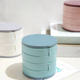 4083 4 Layers Jewellery Box 360 Degree Rotating Jewelry Box Jewelry And Earring Organizer Box With Mirror Accessory Storage Box Travel Decor Portable Jewelry Case Ornaments Storage Box Necklace Jewelry Organizer Jewelry Organizer Box