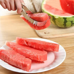 10053 3in1 Stainless Steel Watermelon Cantaloupe Slicer Knife Corer Fruit Vegetable Tools Kitchen (1 Pc)