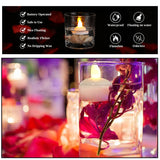 6432 Set Of 12 Flameless Floating Candles Battery Operated Tea Lights Tealight Candle - Decorative Wedding.