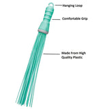 4024 Plastic Hard Bristle Broom For Bathroom Floor Cleaning And Scrubbing Wet And Dry Floor Cleaning