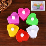 Led Tealights Smokeless Plastic Decorative Candles (Pack Of 6  Multicolor)