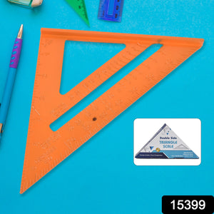 Double Side Scale Triangle  Ruler Measurement Hand Tool (1 Pc  Orange)