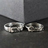 KING QUEEN NAME DESIGNED COUPLE RINGS