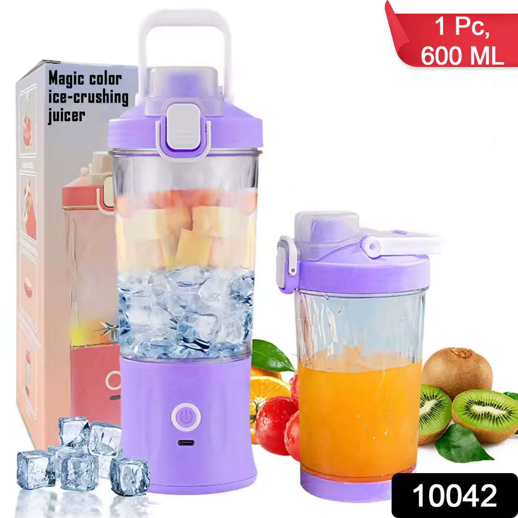 Eletric Crusher Juicer With Multicolor Light 8 Blades (600 Ml  Multicolor)