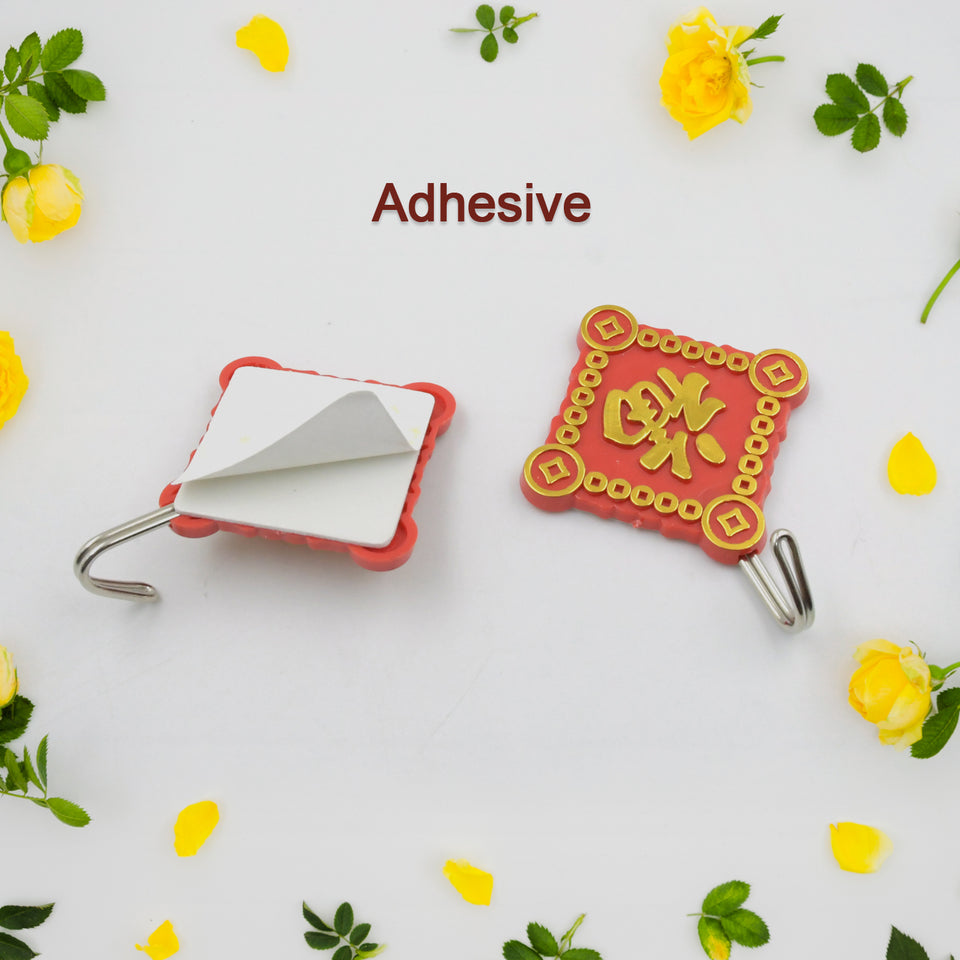 4267 Multipurpose Strong Hook Self-adhesive Hooks For Wall Heavy Plastic Hook Sticky Hook Household For Home  Decorative Hooks Bathroom  All Type Wall Use Hook  Suitable For Bathroom Kitchen Office