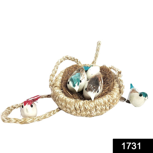 1731 Artificial Jute Hanging Birds Nest Jhumar Chidiyan Ka Ghosla