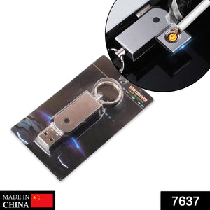 7637 Usb Mini Portable Lighters With Thin Metal Creative