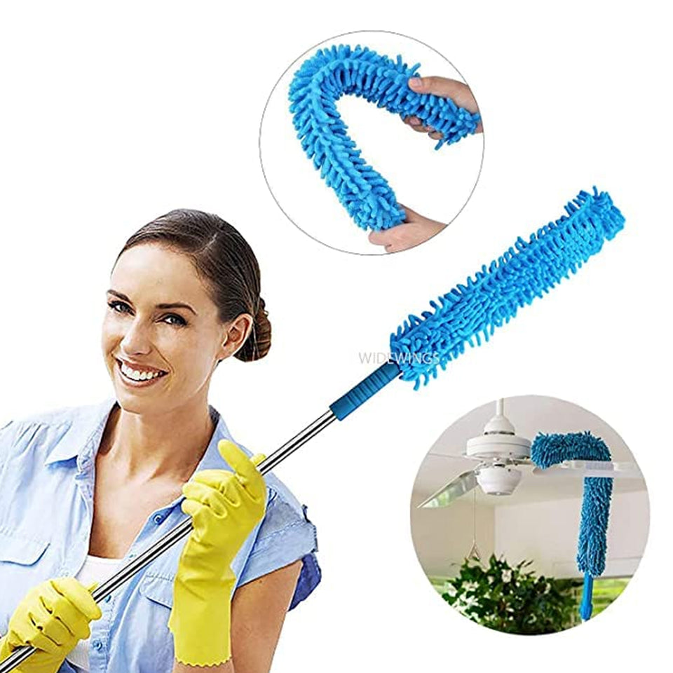 12728 Long Handle Dust Cleaning Brush Adjustable Microfiber Dust Brush Foldable Home Appliances Ceiling Cleaner Latest Home Improvement Products