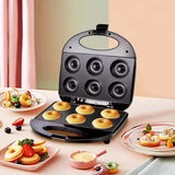 Donut Maker Machine 750w Electric Donut Maker 6pcs Circle Shaped Cavity (1 Pc  With 2 Pin Plug Converter 1 Pc )