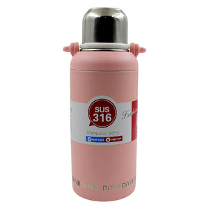 13036 Stainless Steel Tumblers 316 Stainless Steel Vacuum Insulated Cup  Bottle Portable Travel Kettle  Water Bottle With Handle Outdoor Large Capacity Sports Kettle Cups  Bottle (1300 Ml)