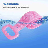 Silicone Body Back Scrubber Double Side Bathing Brush For Skin Deep Cleaning Massage Dead Skin Removal (101 Gm  Medium Size 1pc)