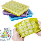 1144  Silicone Ice Cube Trays 24 Cavity Per Ice Tray Multicolour