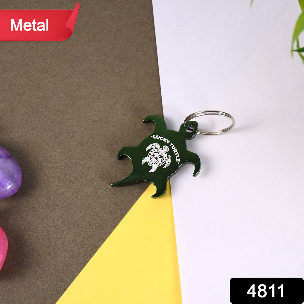 Metal Tortoise Shaped Keychain - Unique And Durable Accessory (1 Pc)