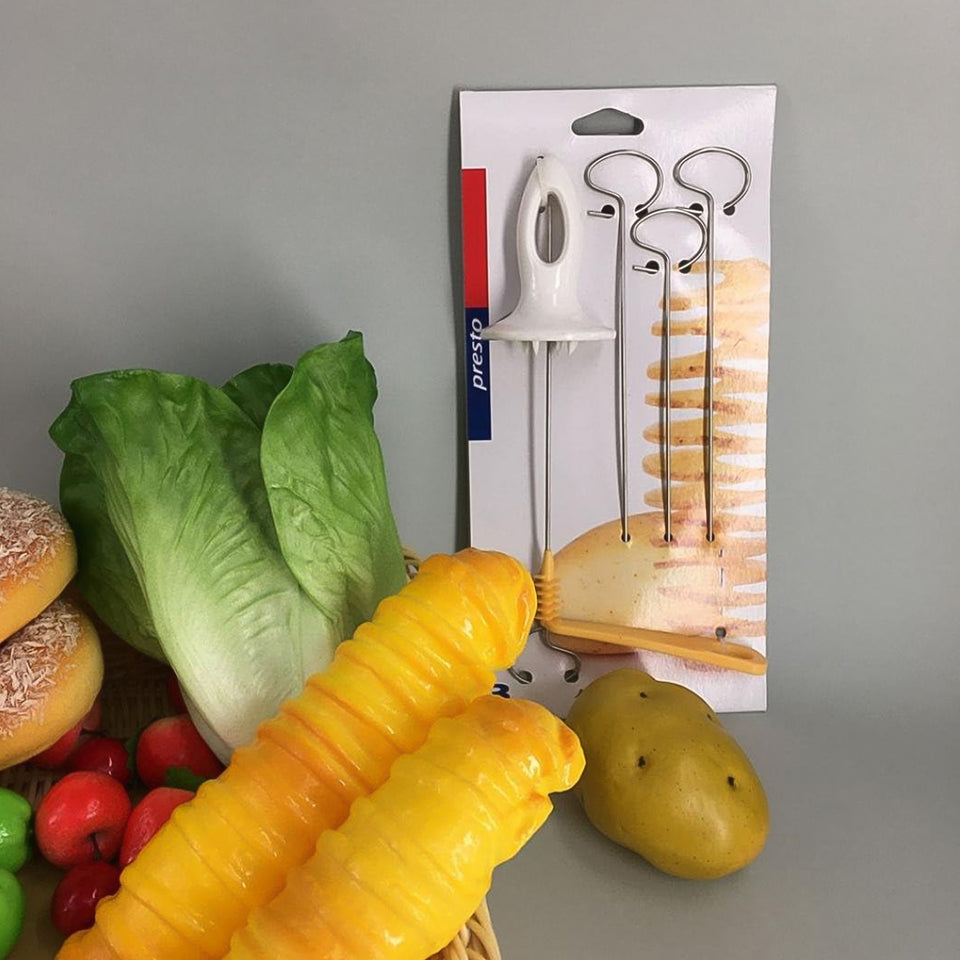 1 Set Potato Spiral Cutter Potato Twister (4 Spits)