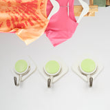 Multipurpose Strong Hook Self-adhesive Hooks For Wall Heavy Plastic Hook Sticky Hook Household For Home Decorative Hooks Bathroom  All Type Wall Use Hook Suitable For Bathroom Kitchen Office ( 3 Pc Set)