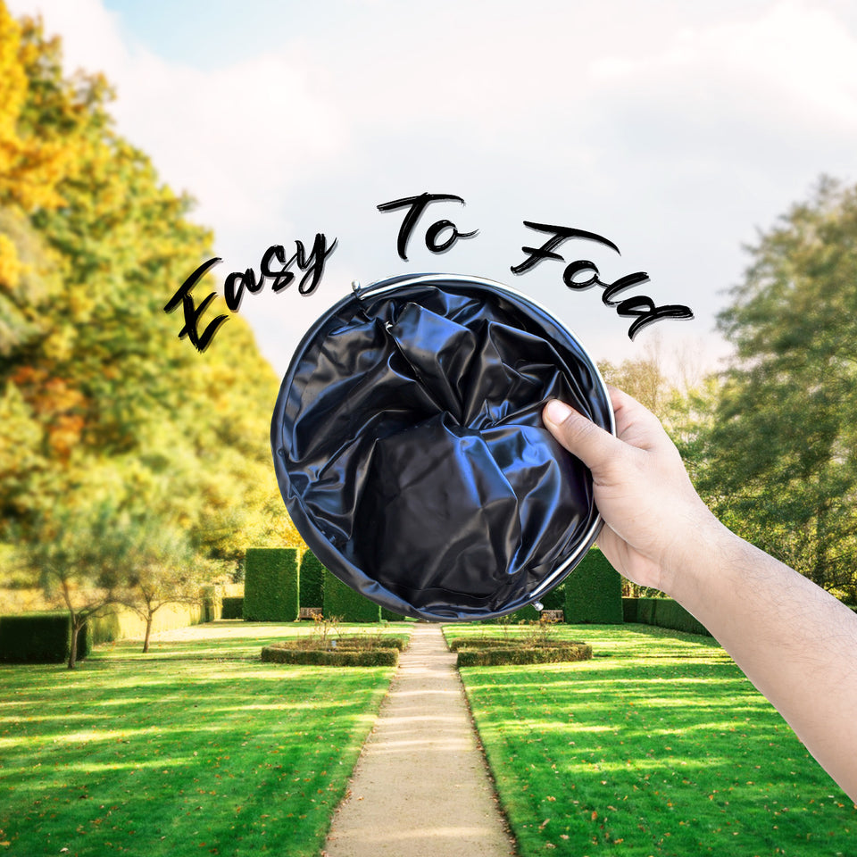 17965 Folding Bucket Portable Round Bucket Simple Bucket With Handle Multi-functional For Outdoor Use Fishing Car Washing Cleaning Disaster Prevention Portable Lightweight Durable (1 Pc  Mix Color)