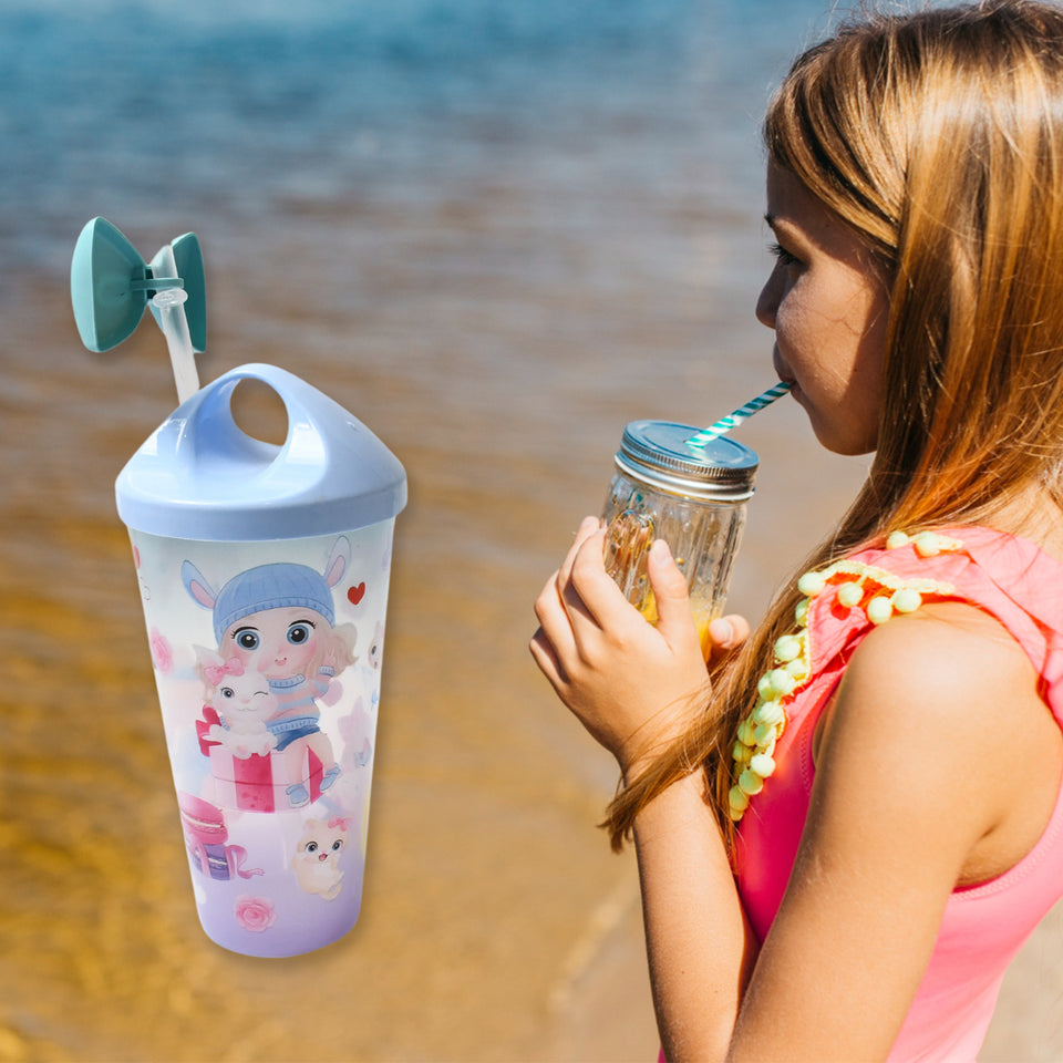 0290 Led Light Unicorn Water Bottletumbler Mug With Straw  Lid For Kids Glitter Sipper With Toy Drinking Cups For Boys And Girls Schooltuitiongym Picnic Kids And Adults Birthday Return Gifts