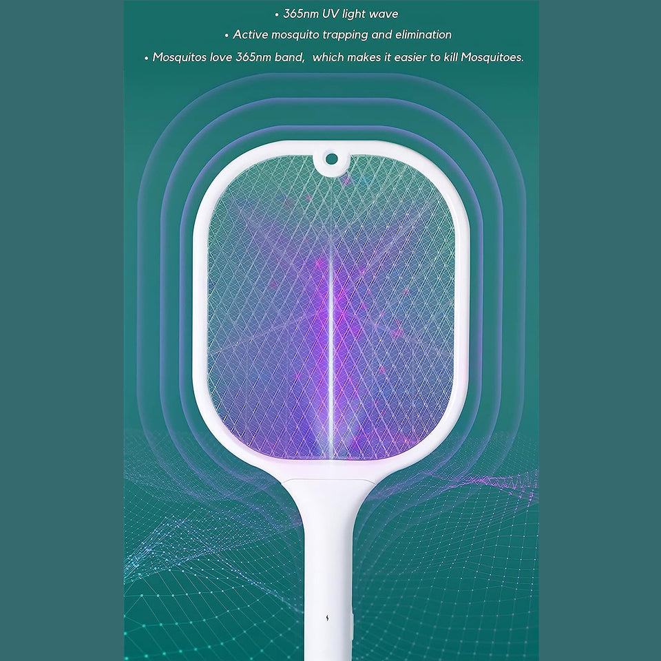 1747 Mosquito Killer Racket  Rechargeable Automatic Electric Fly Swatter  Mosquito Zapper Racket With Uv Light Lamp  Mosquito Swatter With Usb Charging Base  Electric Insect Killer Racket Machine Bat