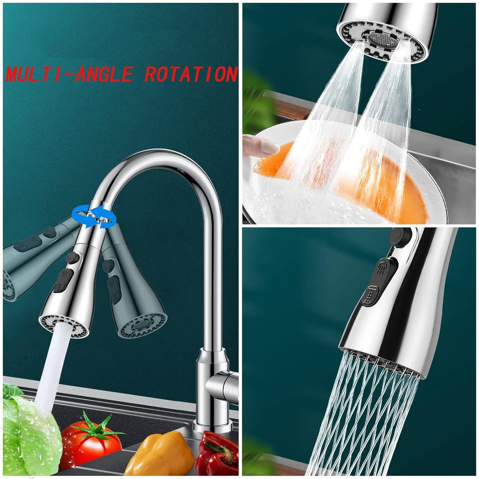 Kitchen Faucet 3-function Pull Down Sink Sprayer (1 Pc)